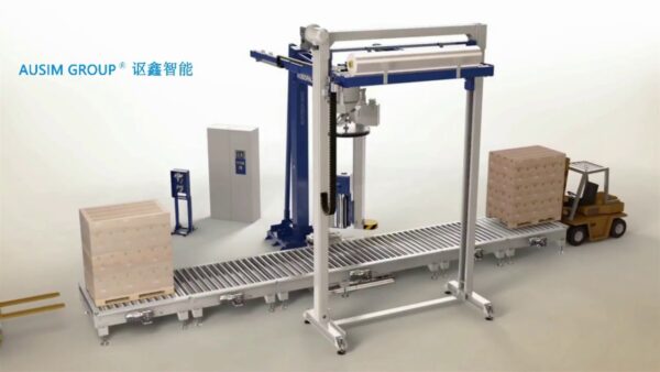 Rotary Arm Pallet Wrapper With Automatic Gantry For Wrapping Pallets