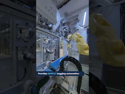 Robotic open-mouth bagging machine for various bag materials| OMR-1130 #shorts