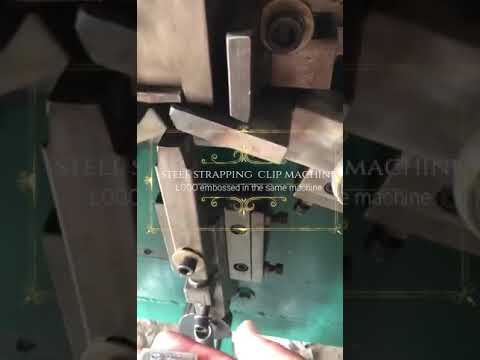 Steel strapping seal clip making machine with LOGO embossed and formed in the same machine