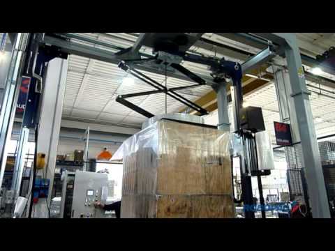 Automatic Pallet wrapper with top sheet Low speed