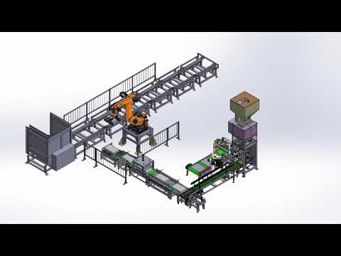 Fully Automatic 25kg-50kg Powder Packaging Line