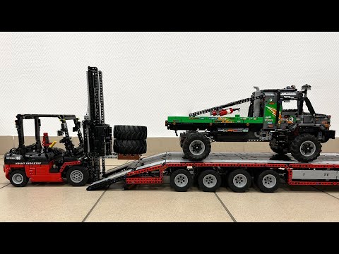 Cars Transportation with Truck on Flatbed Trailer – Lego Technic