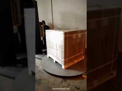 Pallet stretch film wrapping sealing packaging machine packing video