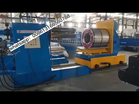 10 ton hydraulic decoiler with coil upender