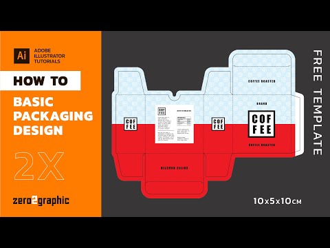 How to Basic Packaging Design in Adobe Illustrator (shape tools -path stroke -box template design)