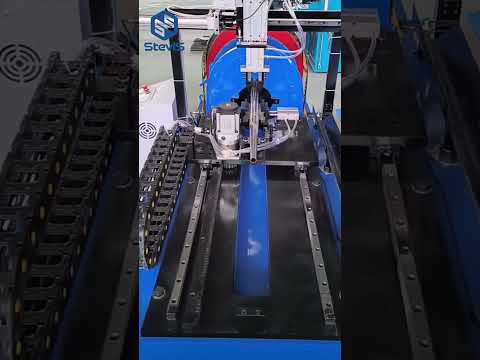 [SteviS cutting machine] Steel pipe shrinking machine, for desk and chair legs manufacturing