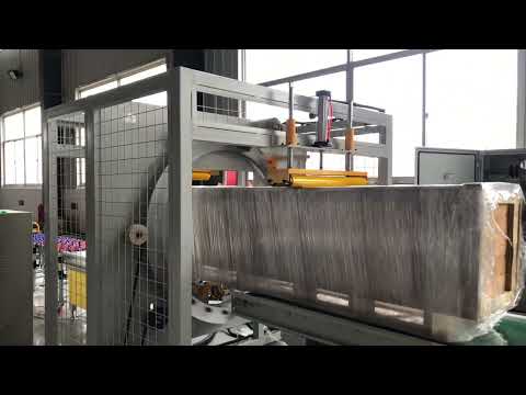 Orbital Horizontal stretch wrapping machine for doors/furnitures