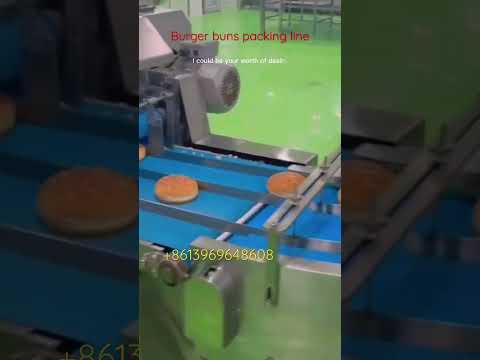 Professional Burger buns automatic packing line with slicer machine