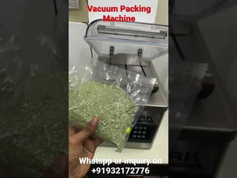 Vacuum packing powders in bags, vacuum bag sealing machine