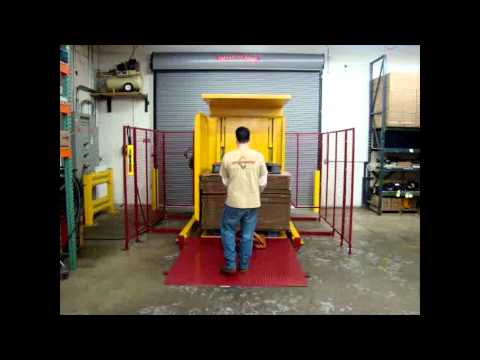 Dual Clamp Pallet Inverter with Ramp