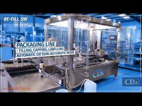 E-Fill SW - Packaging line for filling, capping and labelling in automatic or semi-automatic mode