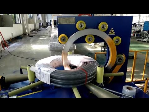 PVC hose packing machine, Flex pipe wrapping machine