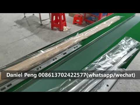 How to packing the stainless steel pipe into bag? Rail track packing machine