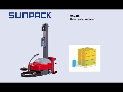 SUNPACK XT-4510 Mobile Robot Pallet Wrapper Wrapping Machine