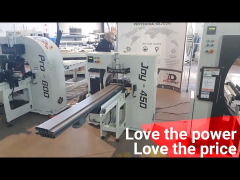 Horizontal Stretch Film Wrapping Machine for profiles and frames Joy 450 Dynawrap