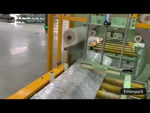 Orbital wrapper machine packing polymer coated steel sheet and steel studs