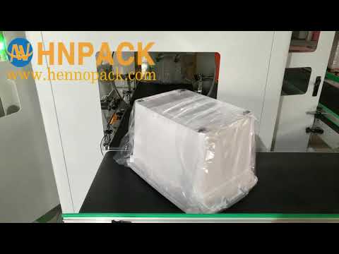 hennopack sleeve sealing and orbital wrapping machine for plastic storage box packing