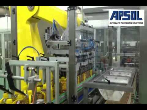 Case packing line for Edible Oil Bottles