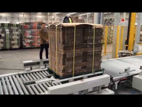 Pallet strapping machine and pallet wrapping machine video