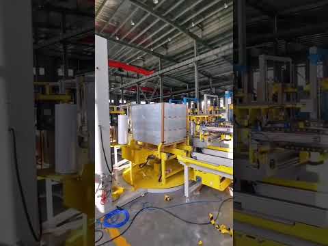 Pallet top sheet dispenser +pallet corner protector +pallet wrapping machine,pallet packing machine