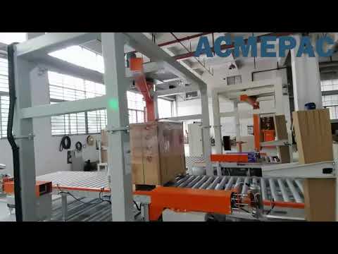 Rotary Arm Pallet Wrapper with Corner Board Applicator System