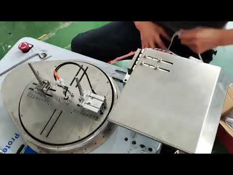 Automatic power cord cable coiling strapping machine