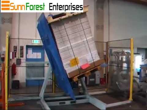 Pallet turning machine and pallet invertor