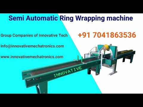 semi Automatic Ring wrapping machine | manual orbital wrapping machine with Conveyor 🌀