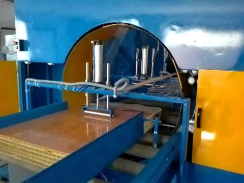 Ring Stretch Wrapping Machine #door wrapping #orbital stretch