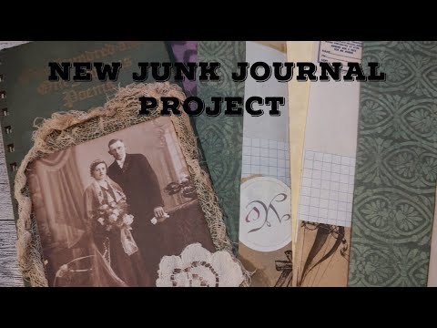 New Junk Journal Project, Work on the Cover and the Pages, Vintage Poem Book Journal Cover