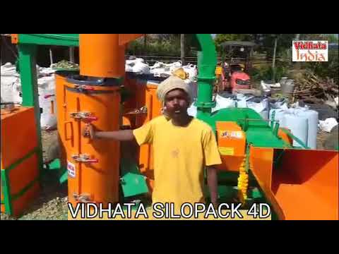 vidhata मुरघास - silage packing machine 4 D silopack karad demo ☎️ 1800-309-3852