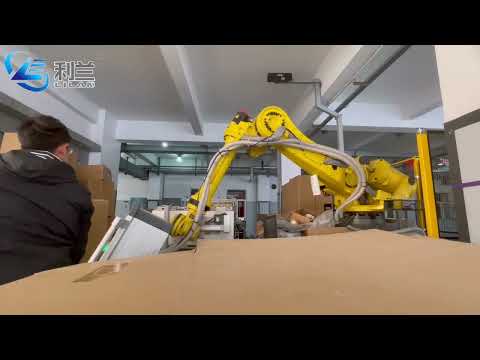 Automatic Robot unloading cartons from pallet stack