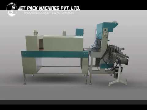 AUTOMATIC CARTOON COLLATING AND SHRINK WRAP MACHINE