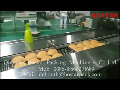 Automatic packaging line for 8 pieces burger buns