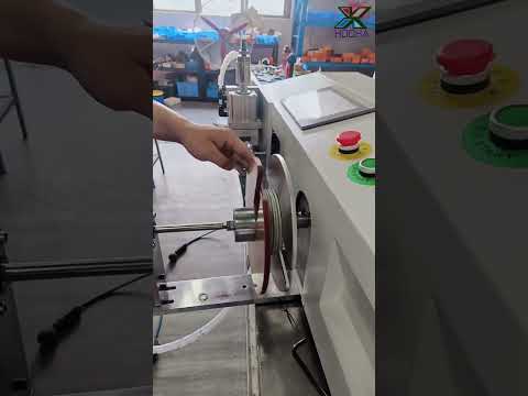 wire and cable winding machine on the table