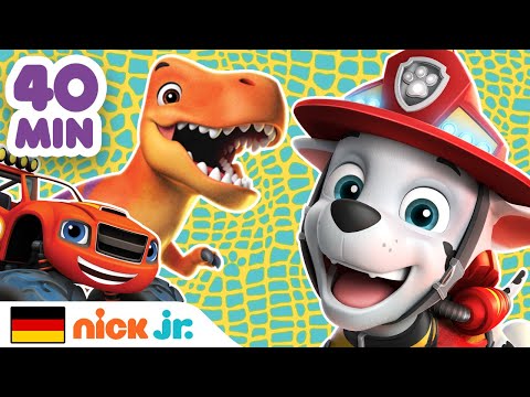 Blaze &amp; PAW Patrol | 40 MINUTEN der coolsten Dino-Rettungen mit Blaze und der PAW Patrol! | Nick Jr.