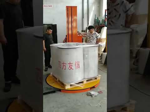 Big steel rollers packaging film wrapping sealing packing machine pallet film packer equipment