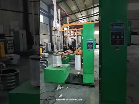 Automatic stretch film packaging machine for rolls pallet cargo goods