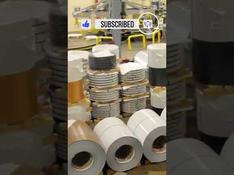 Metal Coil Paint Line Tour: Industrial Processes and Machinery #shorts