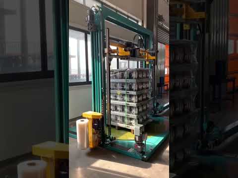 PET pallet strapping machine with pallet wrapping machine,2 in 1 pallet strapper and wrapper