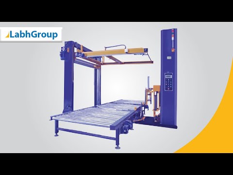 Pallet wrapping machine | Pallet stretch wrapping machine with top sheet dispenser | Labh Group