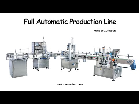 How to use Full Automatic Filling Production Line（Liquid Filling Capping And Labeling Machine）