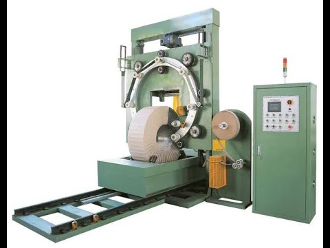 Steel wire coil wrapping machine, tyre hose packing machine, vertical cable wire wrapping machine