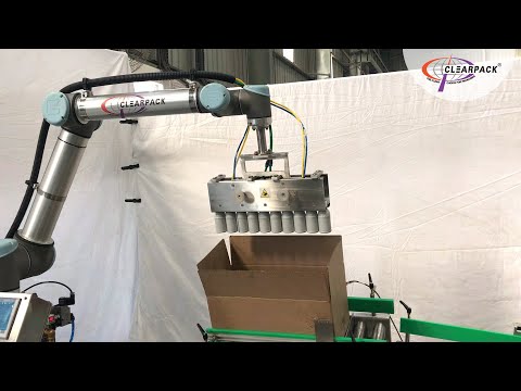 Case Packing Machine for Bottles using Cobot | Clearpack