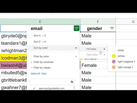 Google Sheets - Sort and Filter by Color