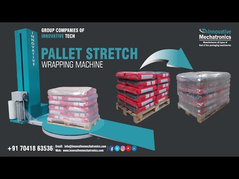 BAG PALLET STRETCH WRAPPING MACHINE | pallet stretch film wrapping machine | पैलेट रैपिंग मशीन