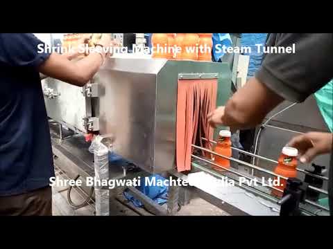 Shrink Sleeve Label Applicator with Steam Tunnel