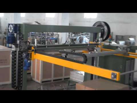 YK2000FZ-PL+YK1700 Pallet Stretch wrapping machine with Top film dispenser combination