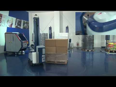 Robot S7 portable stretch wrapper with roping and automatic cutting