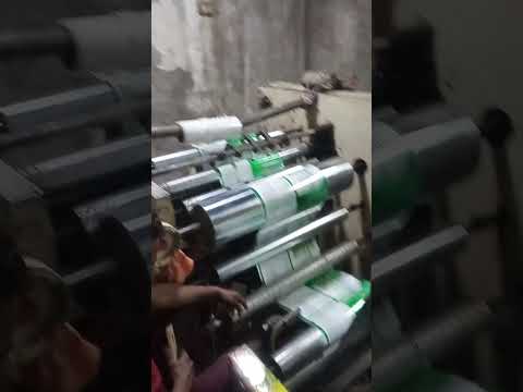 Slitting work on packaging material